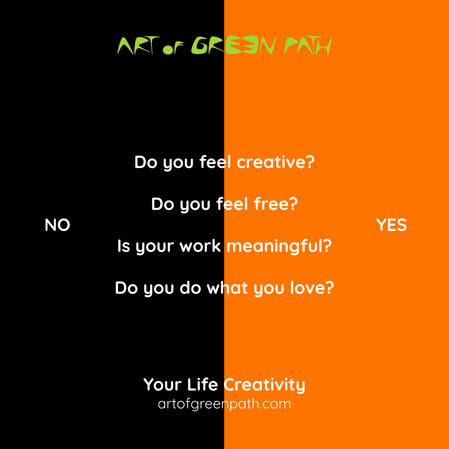 Art Of Green Path - Your Life Creativity in 4 Questions